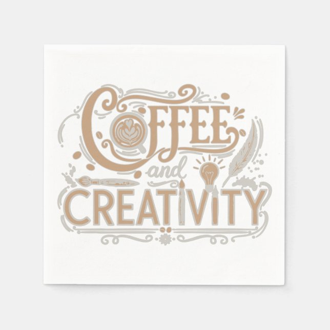 Kaffesnurror typografi pappersservett (Framsidan)