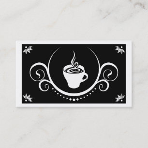 kaffesofistiker i kopp visitkort