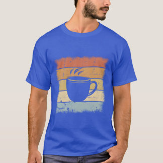 Kaffesolnedgång retro t shirt