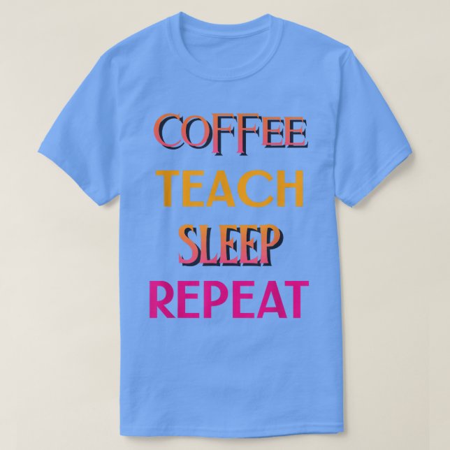 Kaffesströmsparläge för kvinnor Upprepa lätt kaffe T Shirt (Design framsida)