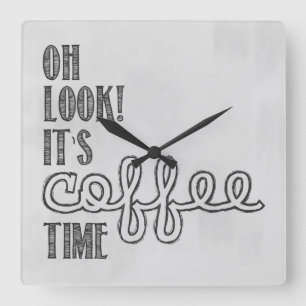 Kaffestämpelur Fyrkantig Klocka