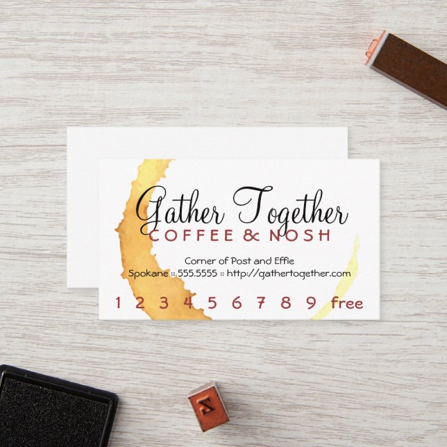 Kaffestångsinsamling/förmånskort Lojalitetskort (Fram/Back In Situ)