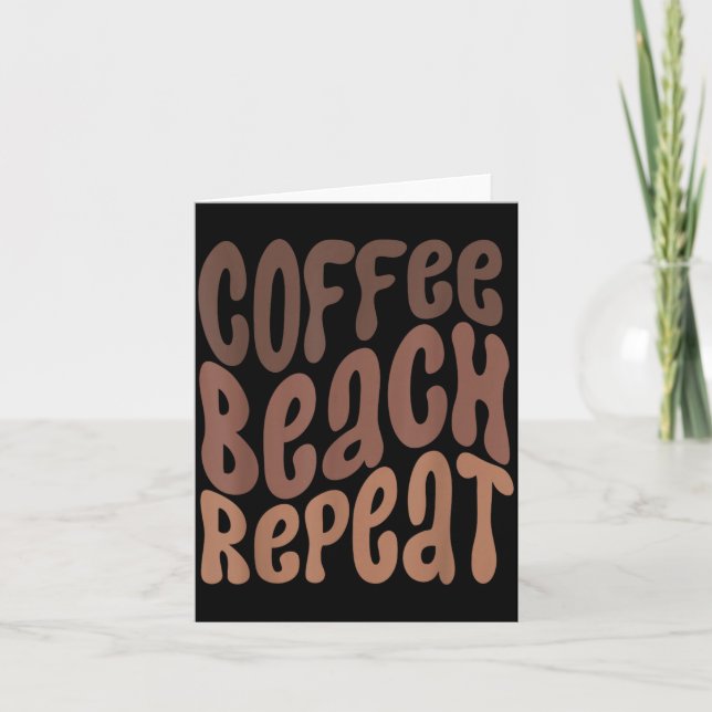Kaffestrand Upprepa Sommarlov Sommar Kort (Framsida)