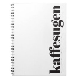Kaffesugen Black and White Notebook Anteckningsbok