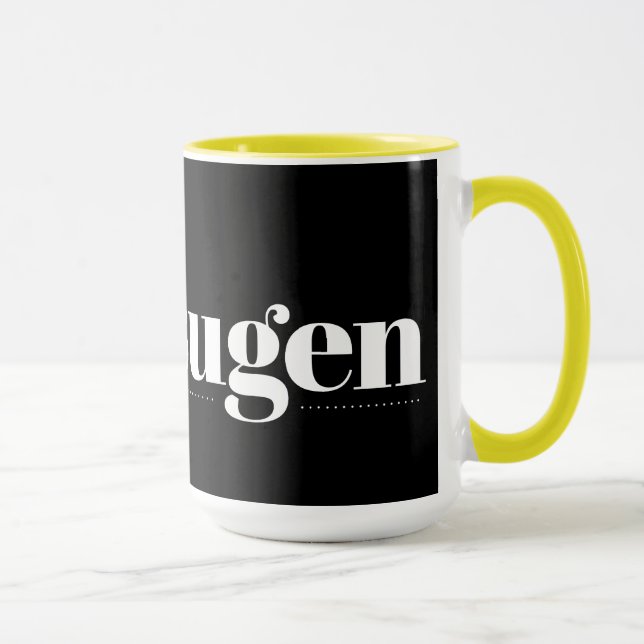 Kaffesugen Black och Gult Mugg (Höger)
