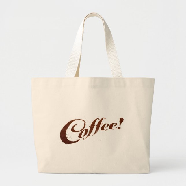 Kaffesump Kaffé - Linnedukväska Jumbo Tygkasse (Framsidan)
