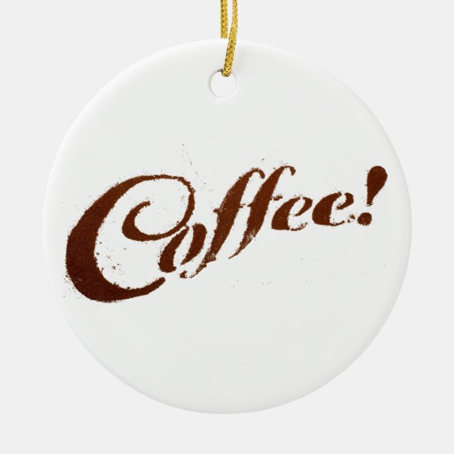 Kaffesumpkaffe - Cirkelornament Julgransprydnad Keramik (Framsidan)