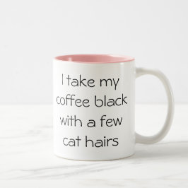 Kaffesvart med katthår Mugg