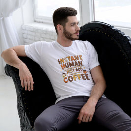 Kaffesynlig, snabb mänsklig design t shirt