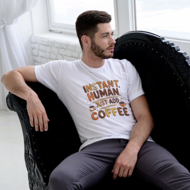 Kaffesynlig, snabb mänsklig design t shirt (Skapare uppladdad)
