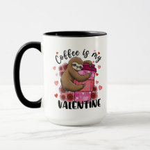 Kaffet Älskare Sloth Coffee är min Valentine