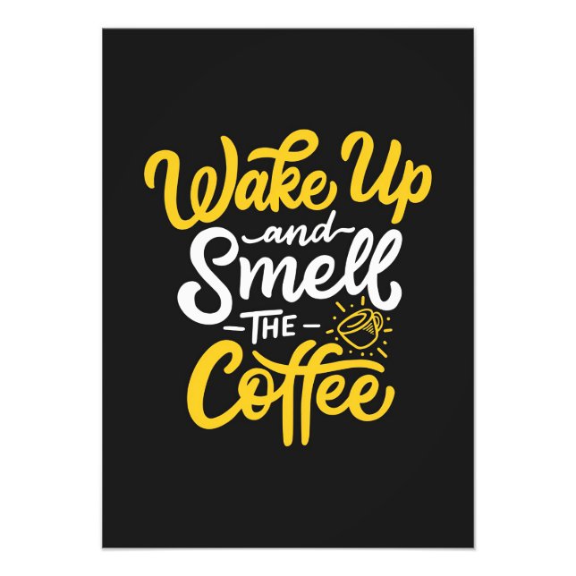 Kaffet Älskare vaknade upp och torkade upp kaffe Fototryck (Framsidan)