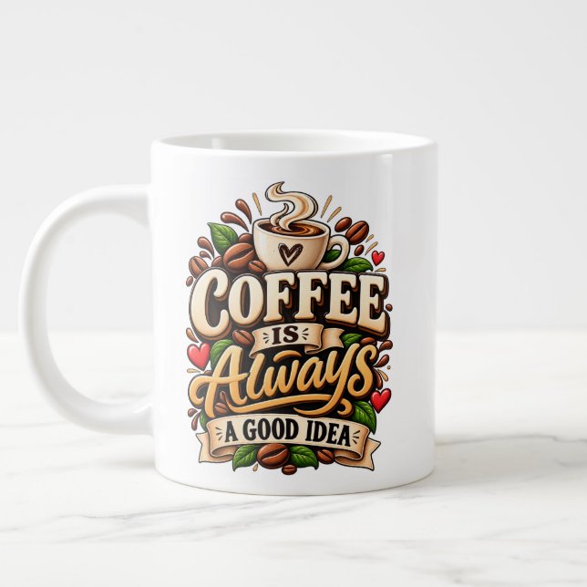 Kaffet Är Alltid En Bra Idé Jumbo Mugg (Vänster)