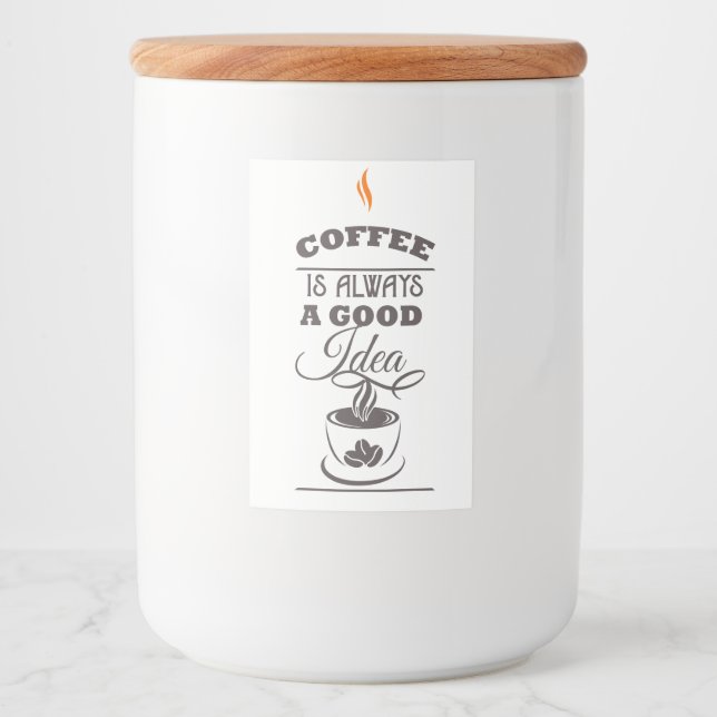 Kaffet är Alltid en Bra Idé Mat Etikett (Framsida)