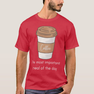 Kaffet är dagens viktigaste måltid pojke t shirt
