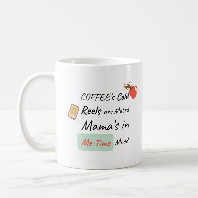 Kaffet Är Kallt Reels Tyst Me-Time Stämning Kaffemugg (Vänster)