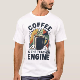 Kaffet Är Lärarens Motor Rolig Lärarhumor T Shirt