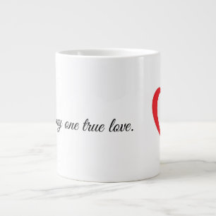 Kaffet är min Äkta kärlek Mugg med rött hjärt Jumbo Mugg