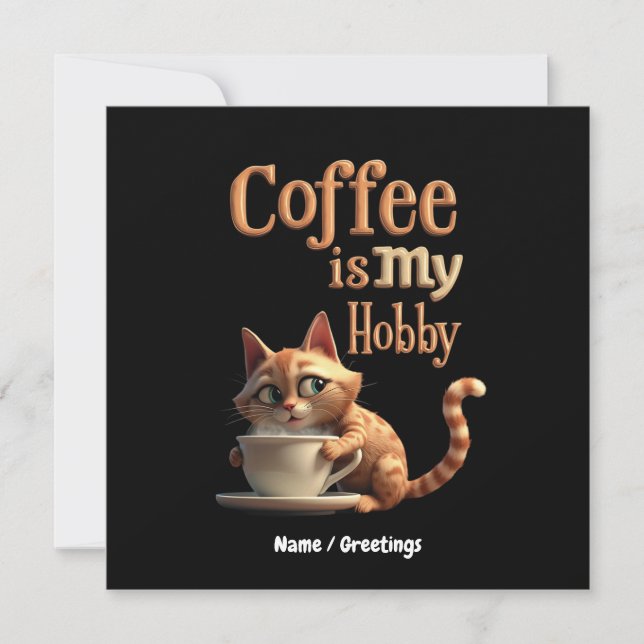 Kaffet Är Min Hobby En Blandning Av Passion Och Ko Inbjudningar (Framsida)