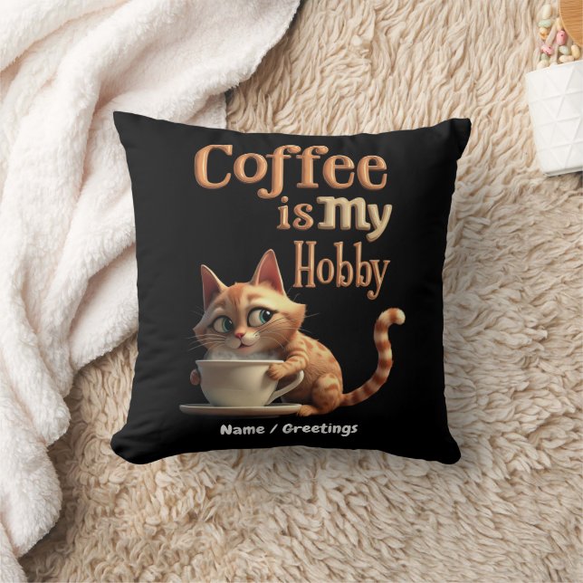 Kaffet Är Min Hobby En Blandning Av Passion Och Ko Kudde (Filt)