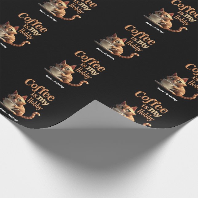 Kaffet är min hoby en blandning av passion och kof presentpapper (Hörn)