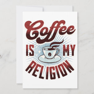 Kaffet är min religion - roligt julkort