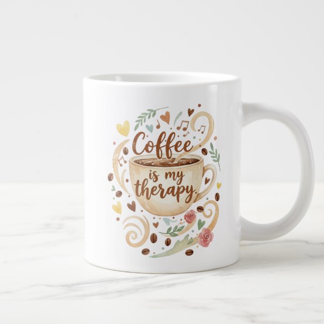 Kaffet Är Min Terapi 20oz  Jumbo Mugg (Höger)