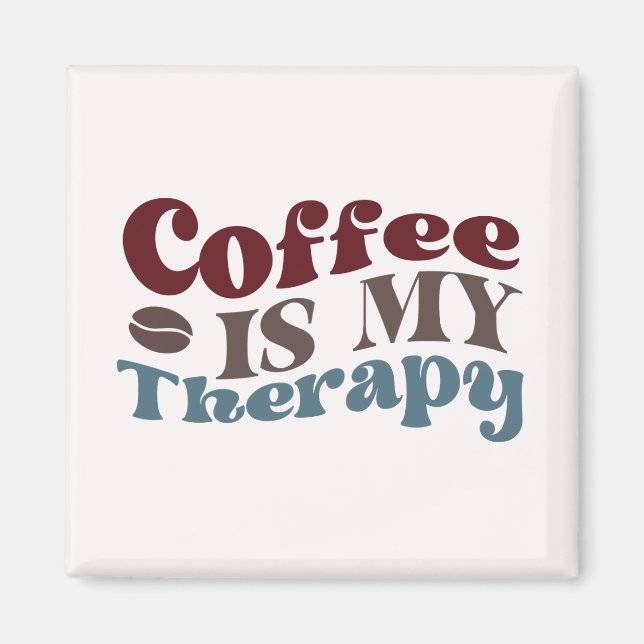 Kaffet är min terapi magnet (Framsidan)