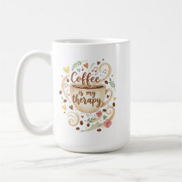 Kaffet Är Min Terapi-Mugg Rolig Kaffekopp