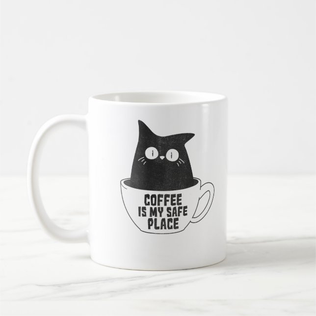 Kaffet Är Min Trygga Plats Kaffemugg (Vänster)