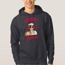 Kaffet är min valentin söta kaffebrudar hoodie