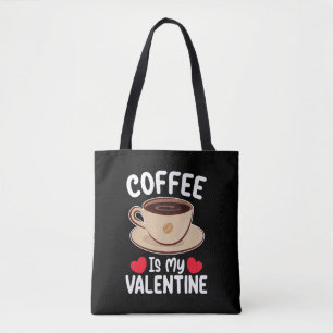 Kaffet är min valentine dag roliga koffein tygkasse