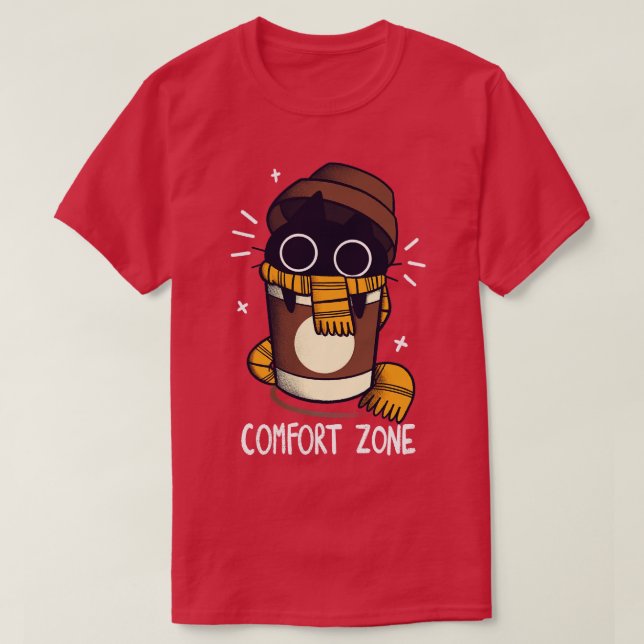 Kaffet är min Zona komfort T Shirt (Design framsida)