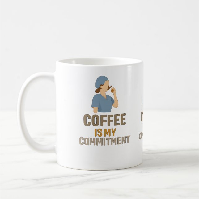 Kaffet Är Mitt Engagemang – Rolig Kaffemugge För S Kaffemugg (Vänster)