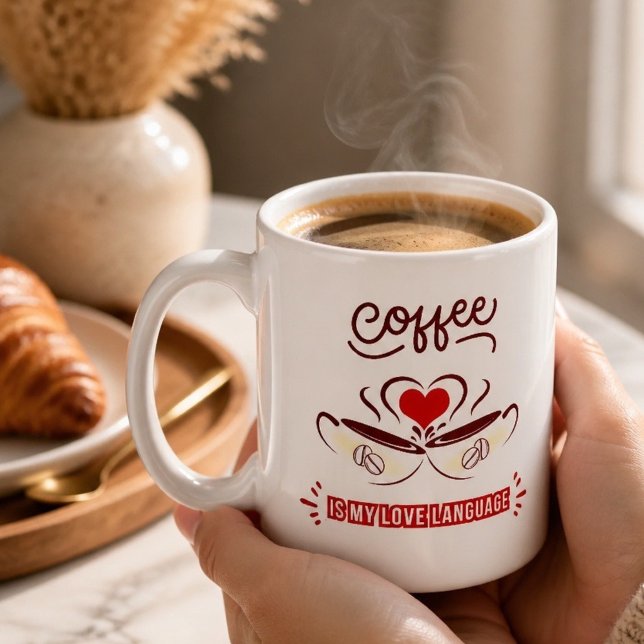 Kaffet är mitt kärleksspråk Mugg (Skapare uppladdad)