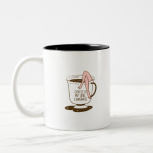 Kaffet är mitt kärleksspråk Två-Tonad mugg