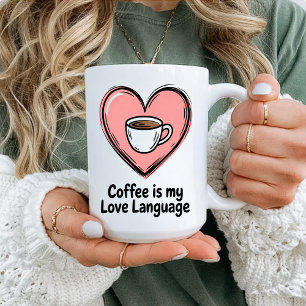 Kaffet är mitt kärleksspråk Två-Tonad mugg