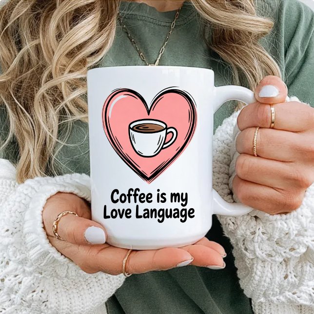 Kaffet är mitt kärleksspråk Två-Tonad mugg (Skapare uppladdad)