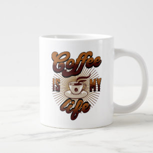 Kaffet är mitt LIV Jumbo Mugg