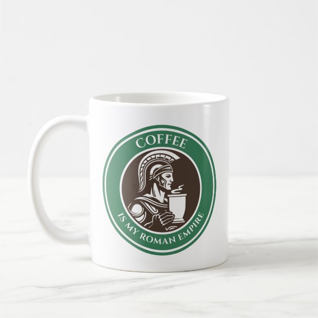 Kaffet är mitt romarrike kaffemugg (Vänster)