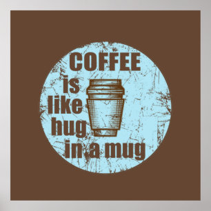 Kaffet är som krämen i mugg poster
