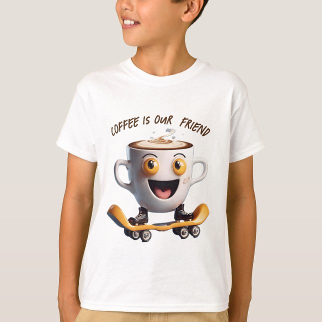 Kaffet är vår vän t shirt (Framsida)