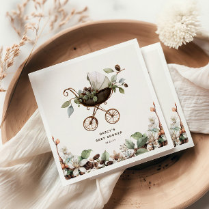 Kaffet 'Baby is Brewing' Baby Shower Pappersservett
