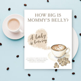 Kaffet brygger Hur stor är mammas mage lek Poster