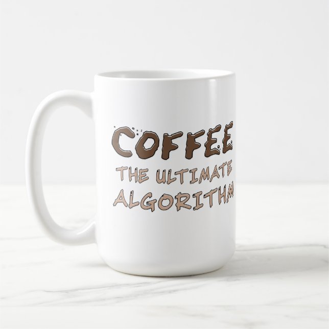 Kaffet Den Ultimata Algoritmen Rolig Programmerare Kaffemugg (Vänster)