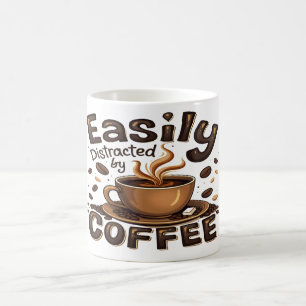 Kaffet distraheras lätt kaffemugg