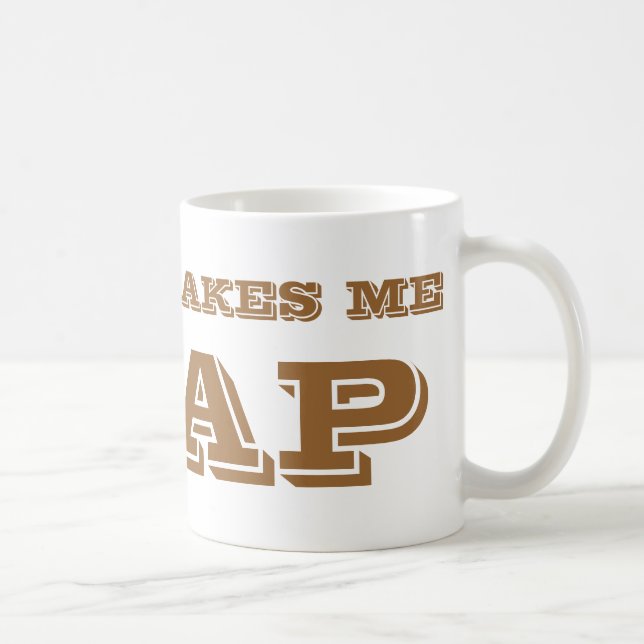 Kaffet får mig att bajsa. kaffemugg (Höger)