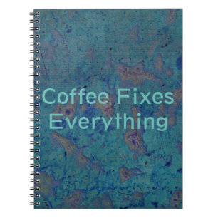 Kaffet Fixar Allt Anteckningsbok Med Spiral
