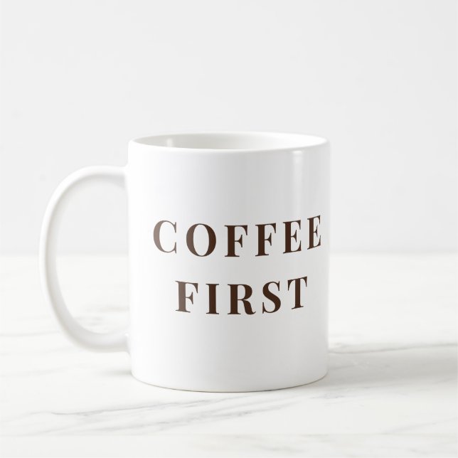 Kaffet först, allt annat senare – kaffelskare kaffemugg (Vänster)