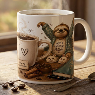 Kaffet först. Att vara vuxen senare. Roligt kaffec Kaffemugg